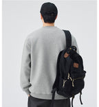 The Sakura Thread Embroidered Henley Sweatshirt