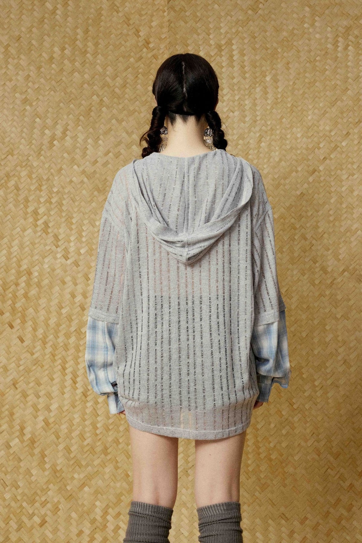 The Lattice Layer Crochet Hooded Sweatshirt