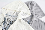 The Lattice Layer Crochet Hooded Sweatshirt