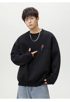 The Quiet Thread Embroidered Round Neck Sweatshirt