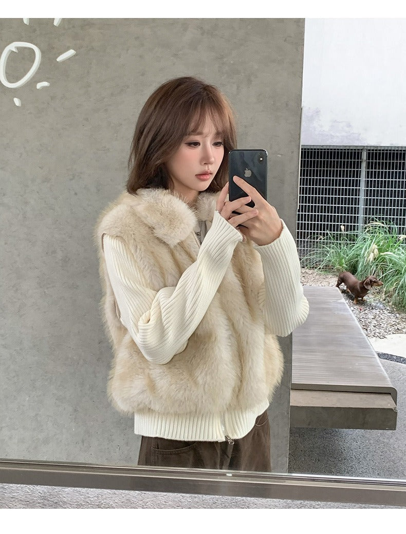 The Geo Knit Panel Padded Jacket