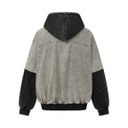 The Faded Block Fake Two-Piece Hooded Jacket